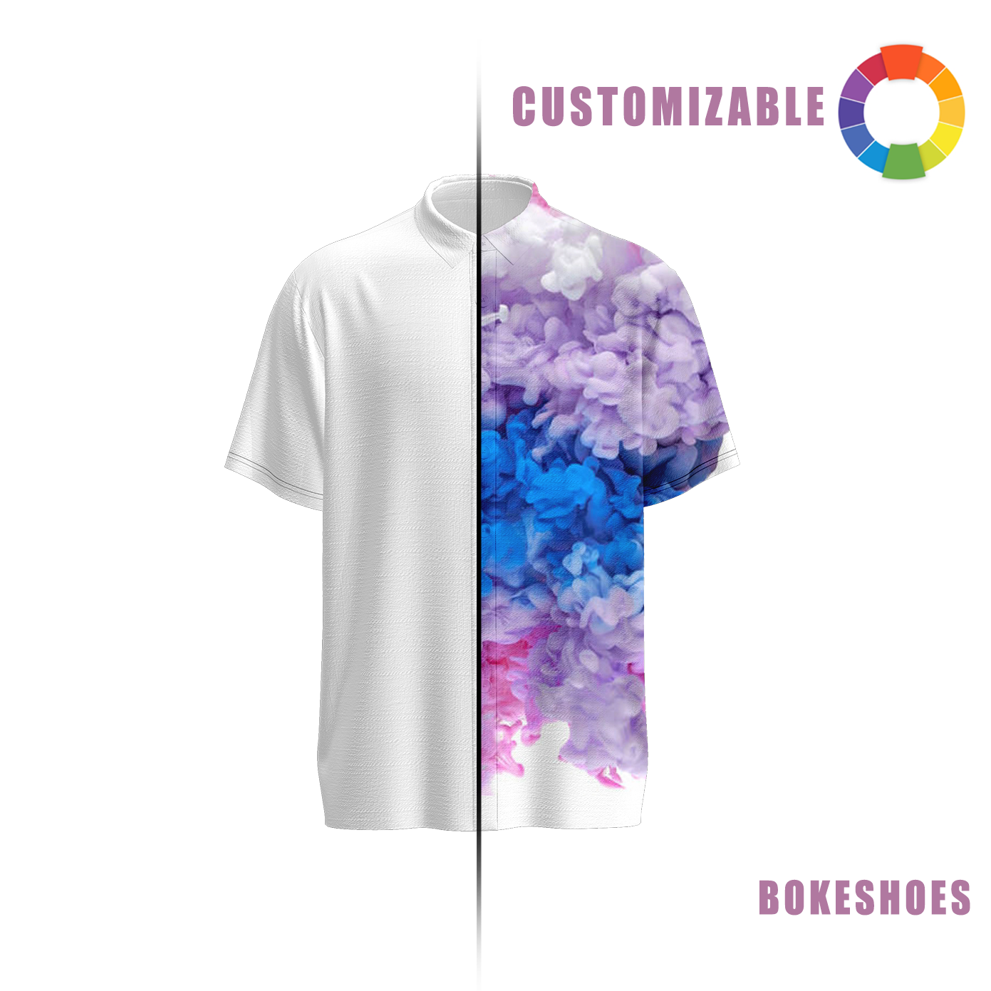 Design Your Own Oversized short - sleeved linen shirt