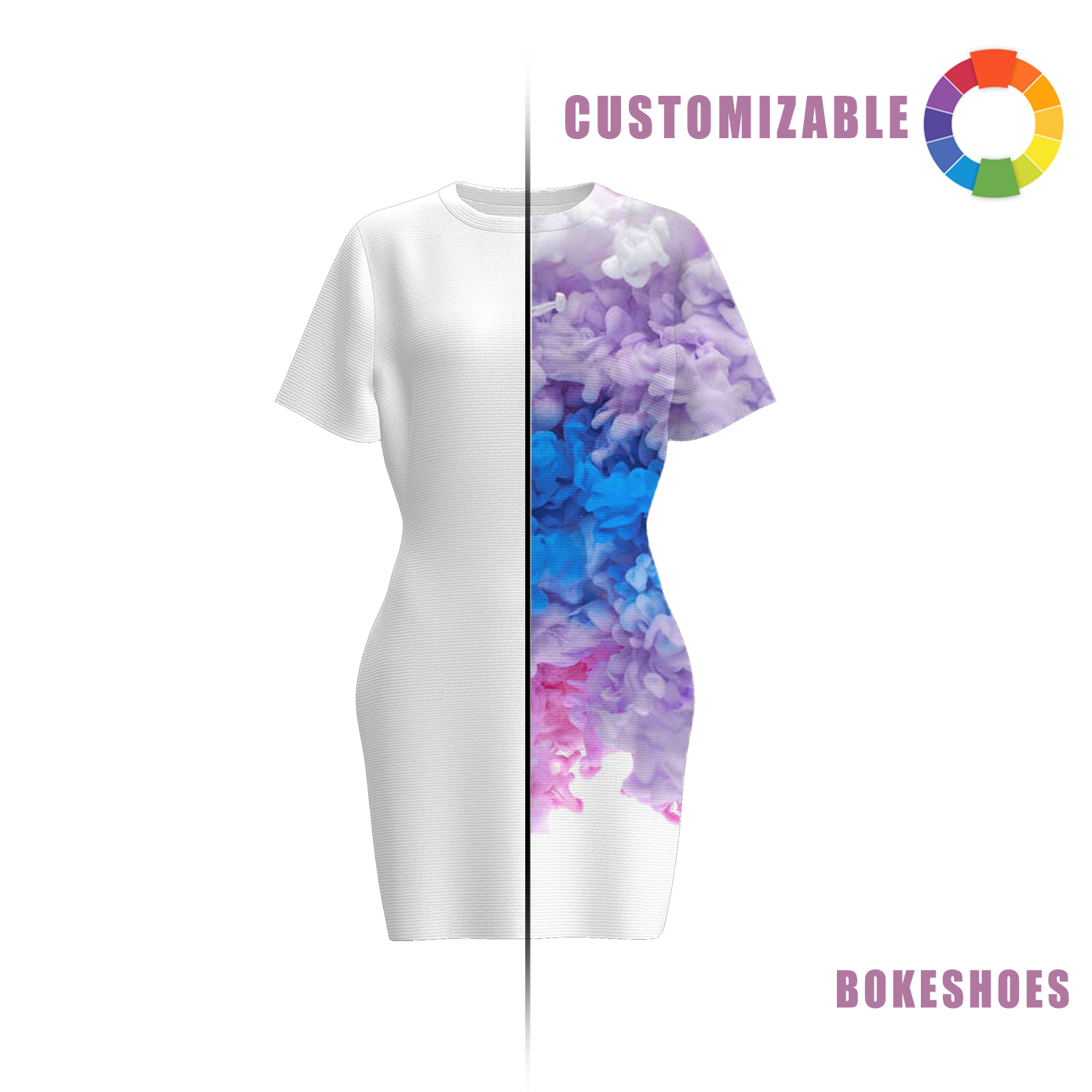 Design Your Own Customizable Milk Silk body-hugging women's dress