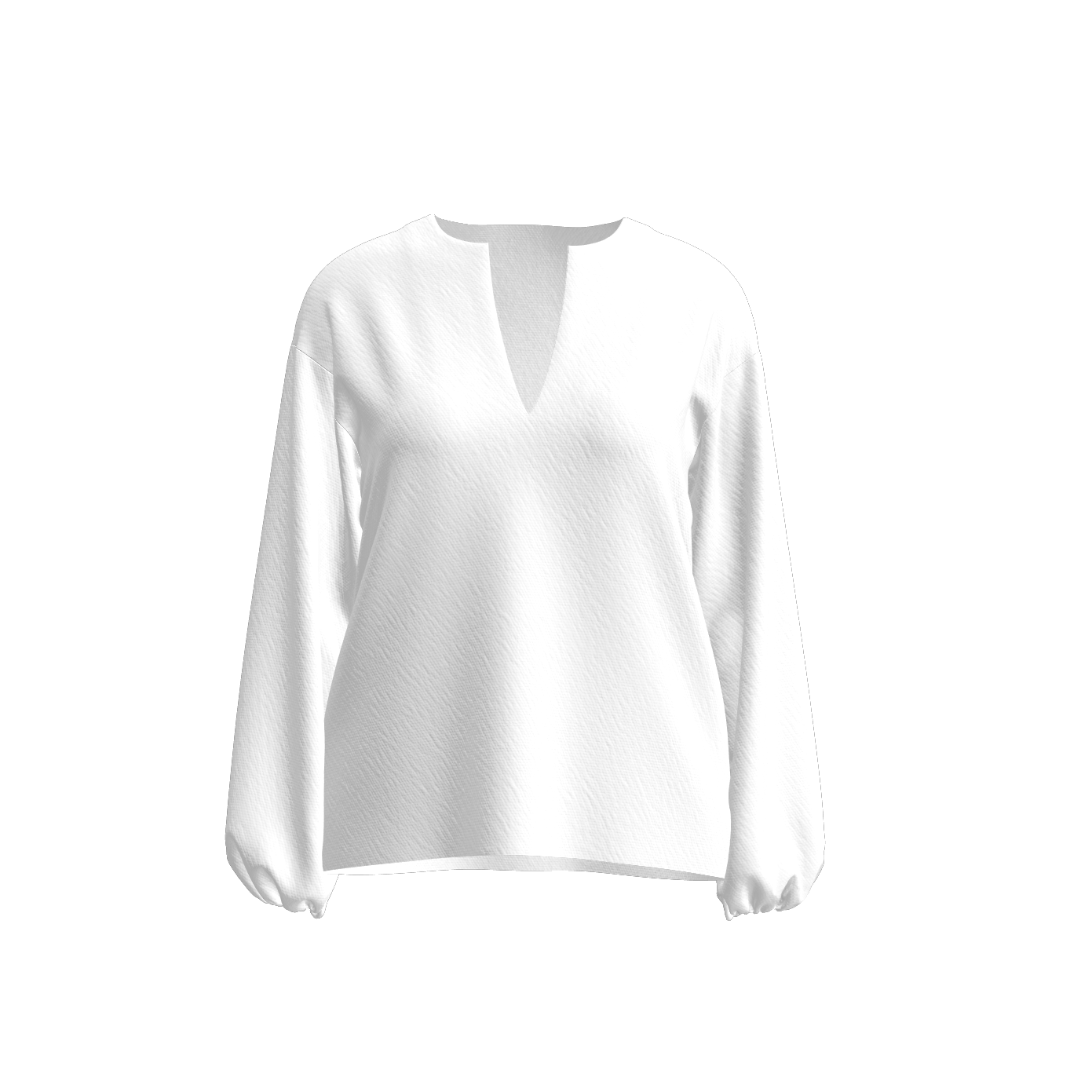 Design Your Own Silk V - neck long - sleeved blouse