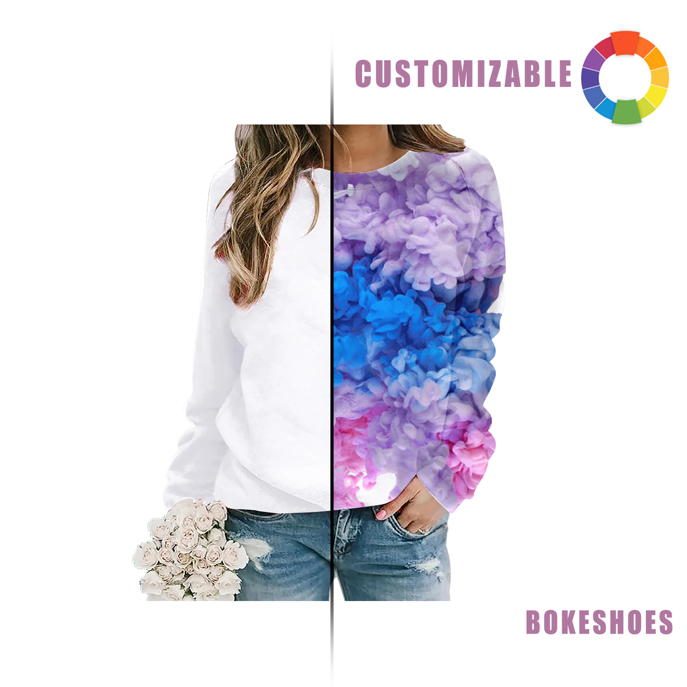 Design Your Own Soft Touch Long Sleeve Round Neck sweatshirt