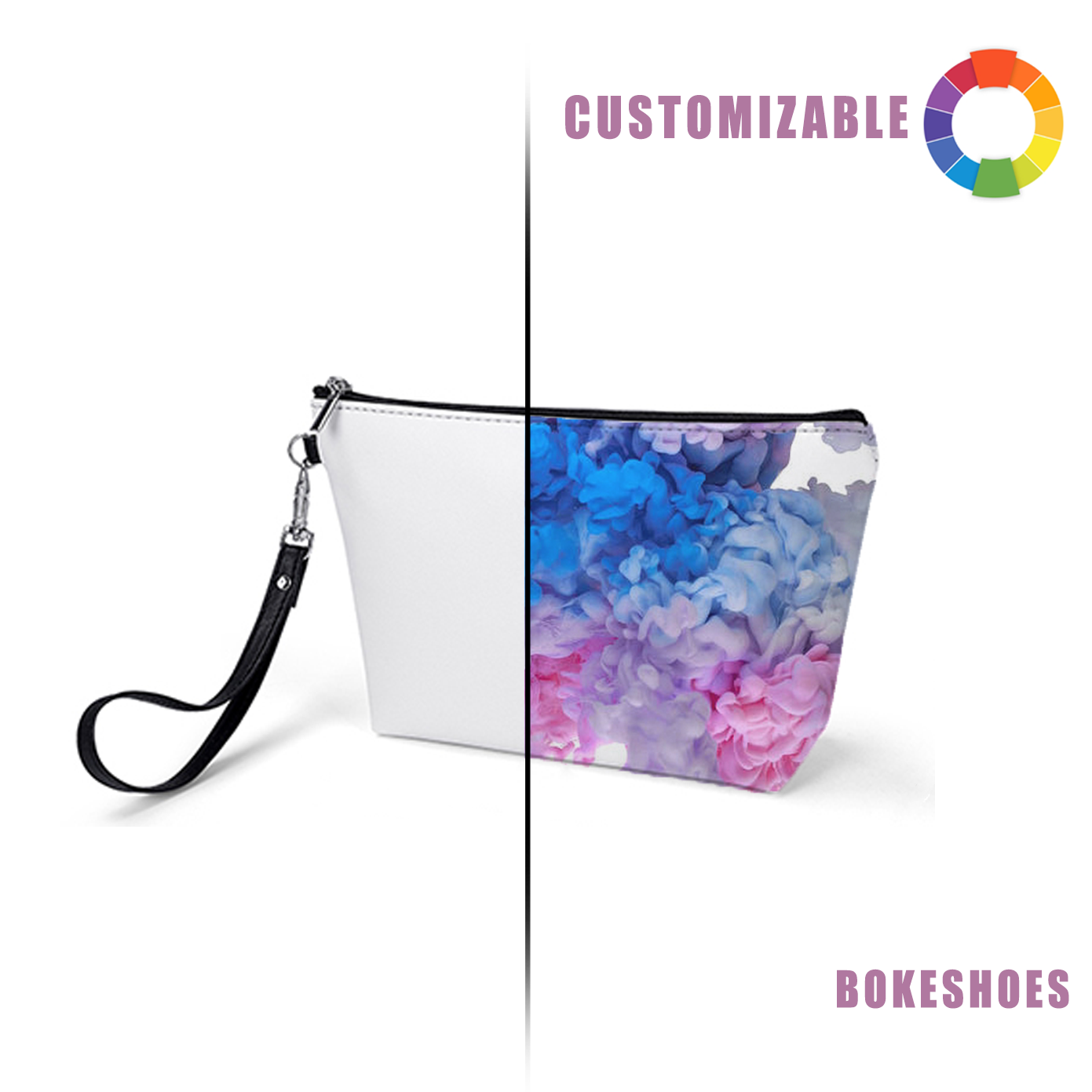 Design Your Own Waterproof Handheld Zipper Makeup Bag