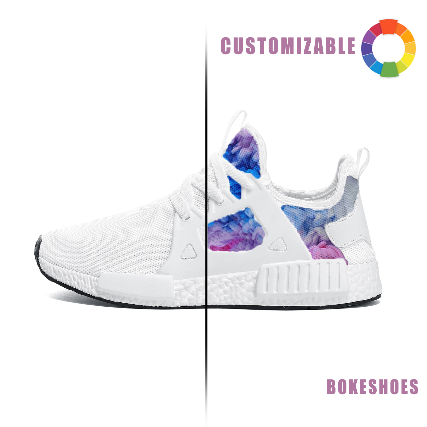 Sports shoes whose patterns can be customized