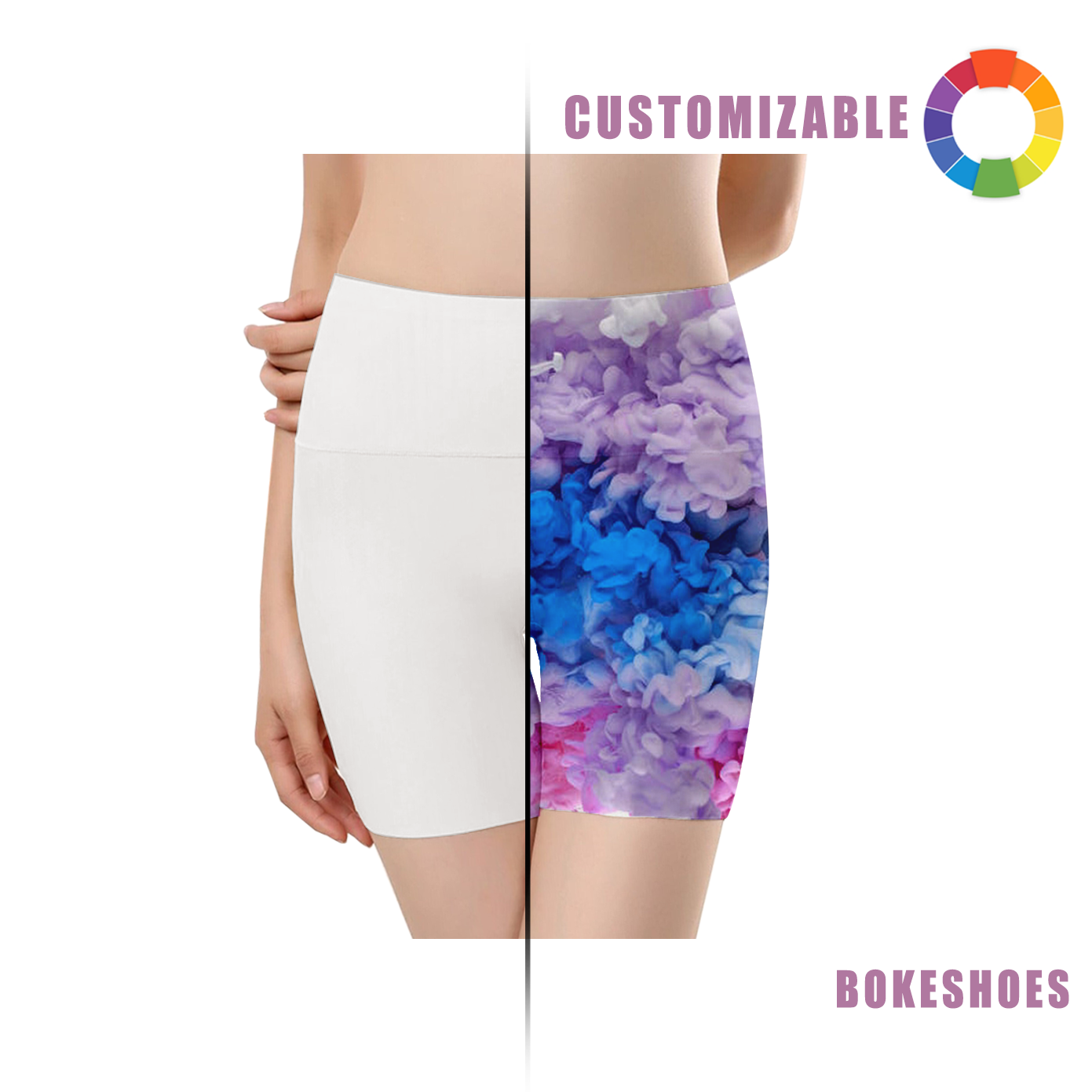 Design Your Own Ladies' elastic and breathable yoga shorts