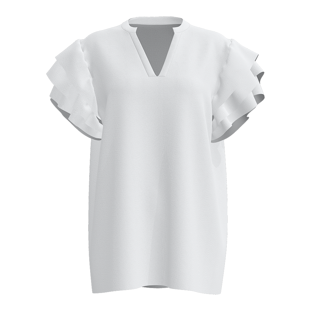 Design Your Own Women’s Ruffled Sleeve V-Neck Top
