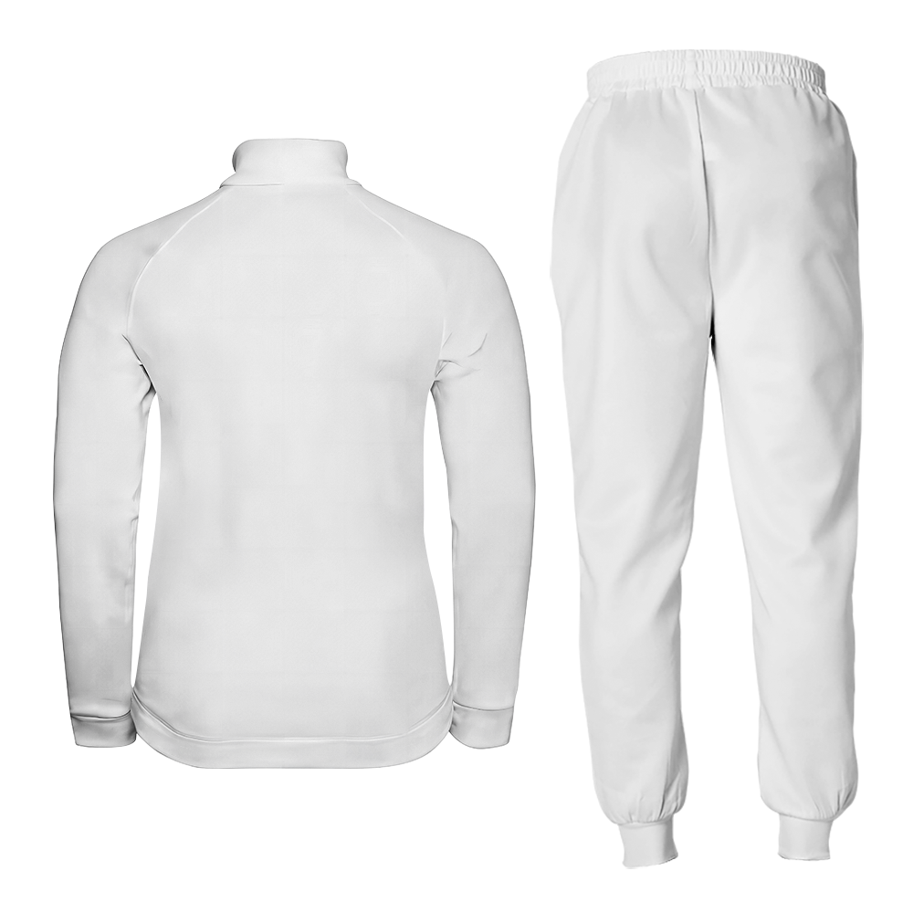 Custom Men's stand-up collar zippered sports sweatshirt sets | Any pattern can be printed