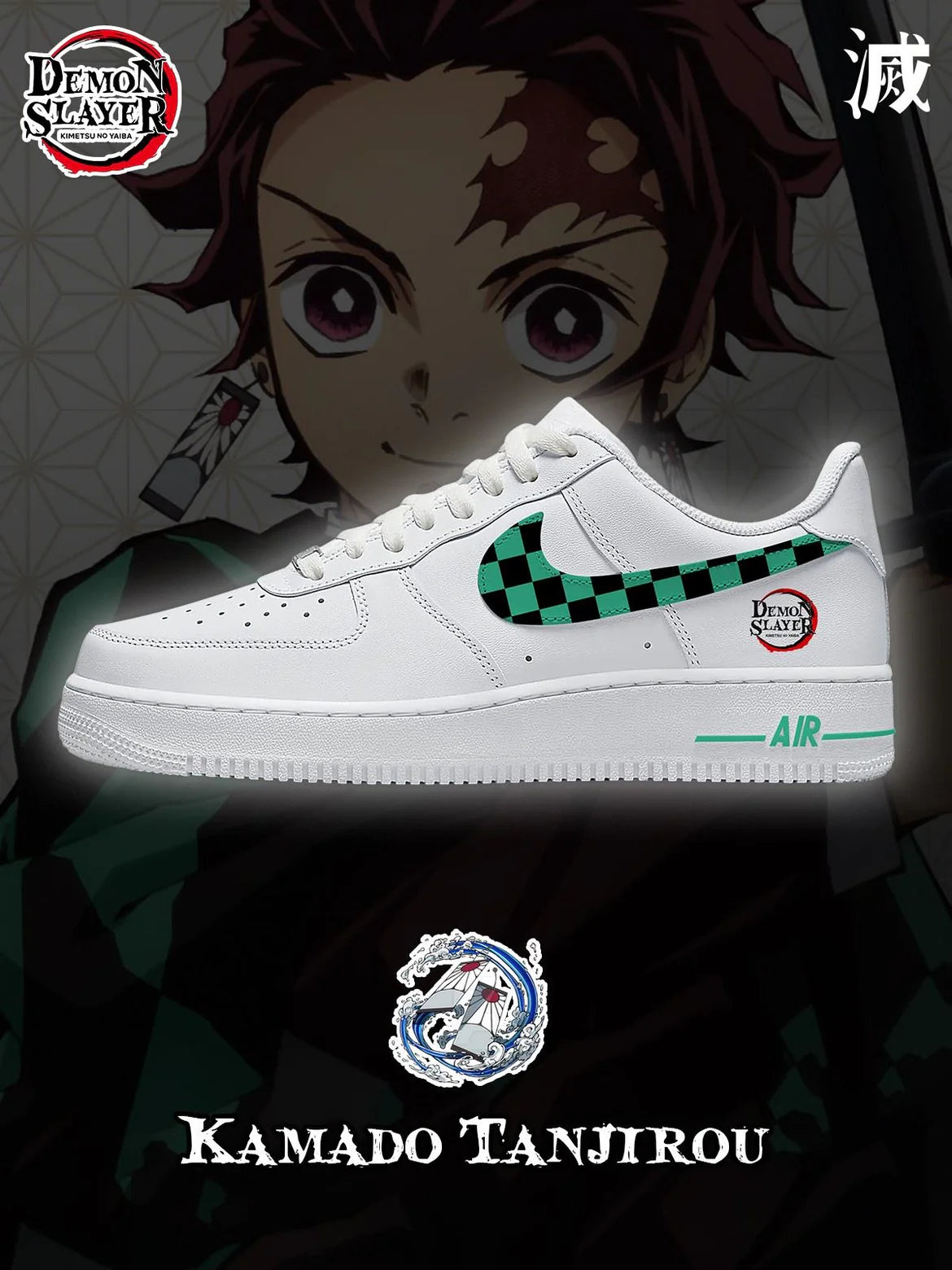 (In Stock)Demon Slayer Series-4 Air Force Low - Top Shoes