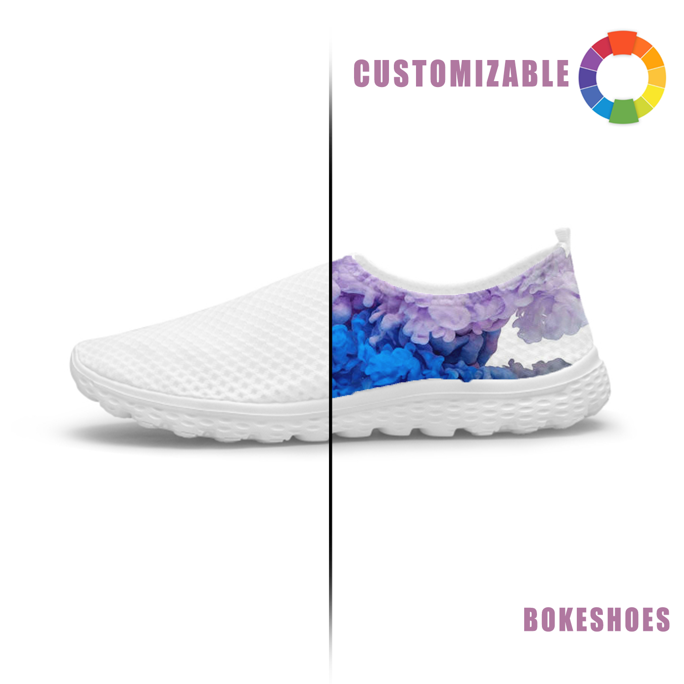 Custom Slip-on mesh sports shoes | Any pattern can be printed