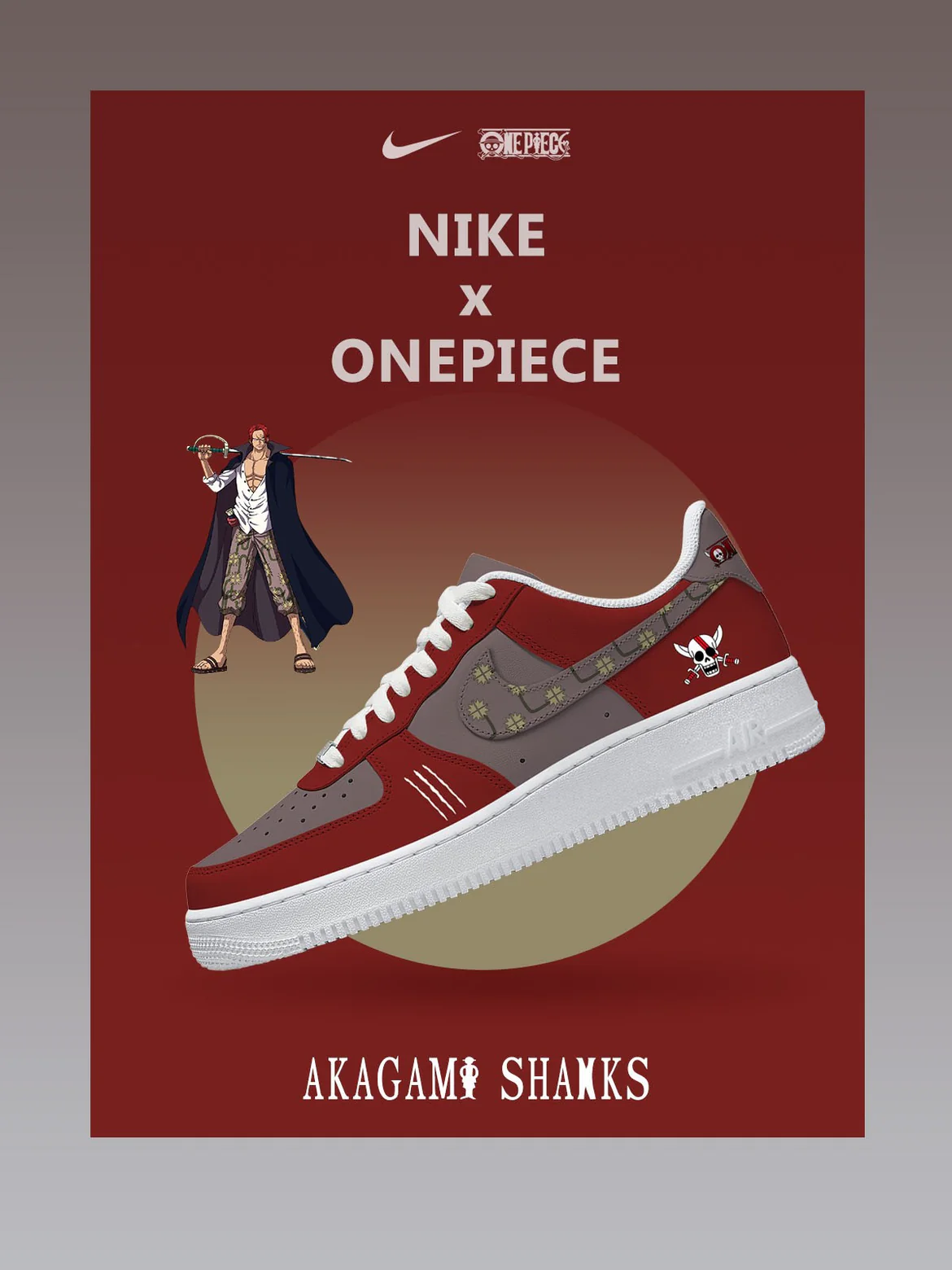 Akagami Shanks Custom Low Sneakers