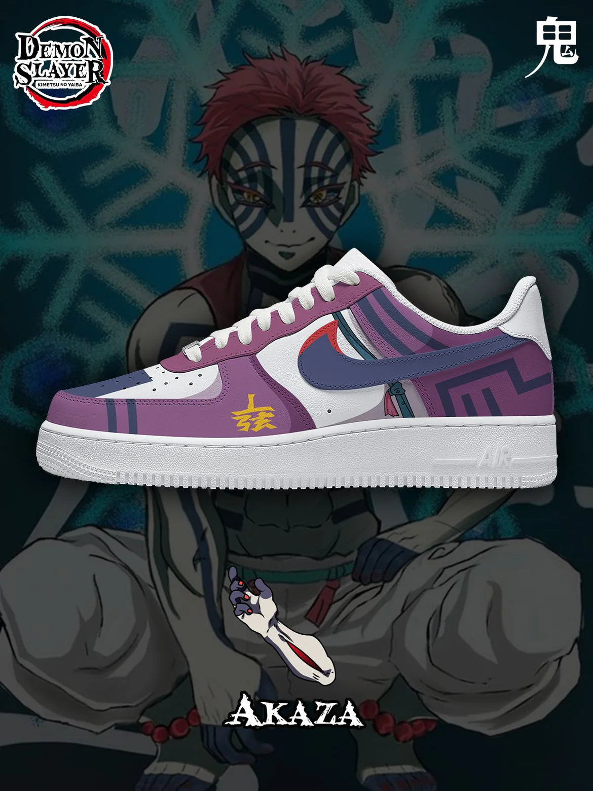 (In Stock)Demon Slayer Series-3 Air Force Low - Top Shoes