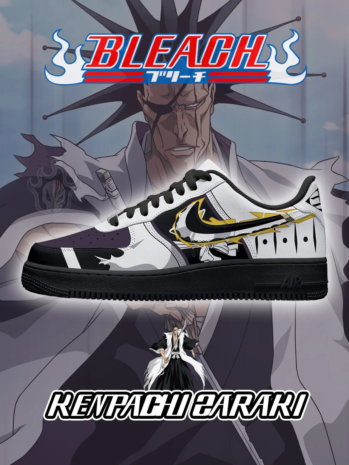 (In Stock)Bleach Series-3 Air Force Low - Top Shoes