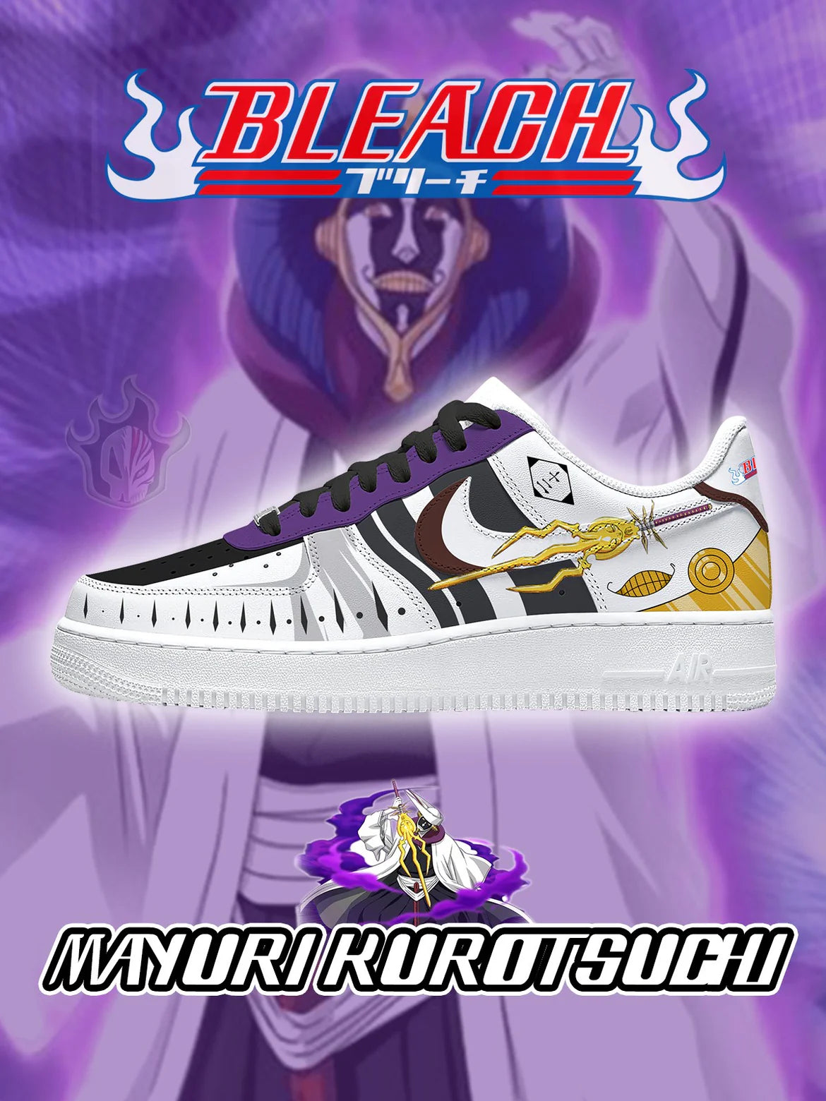 (In Stock)Bleach Series-5 Air Force Low - Top Shoes