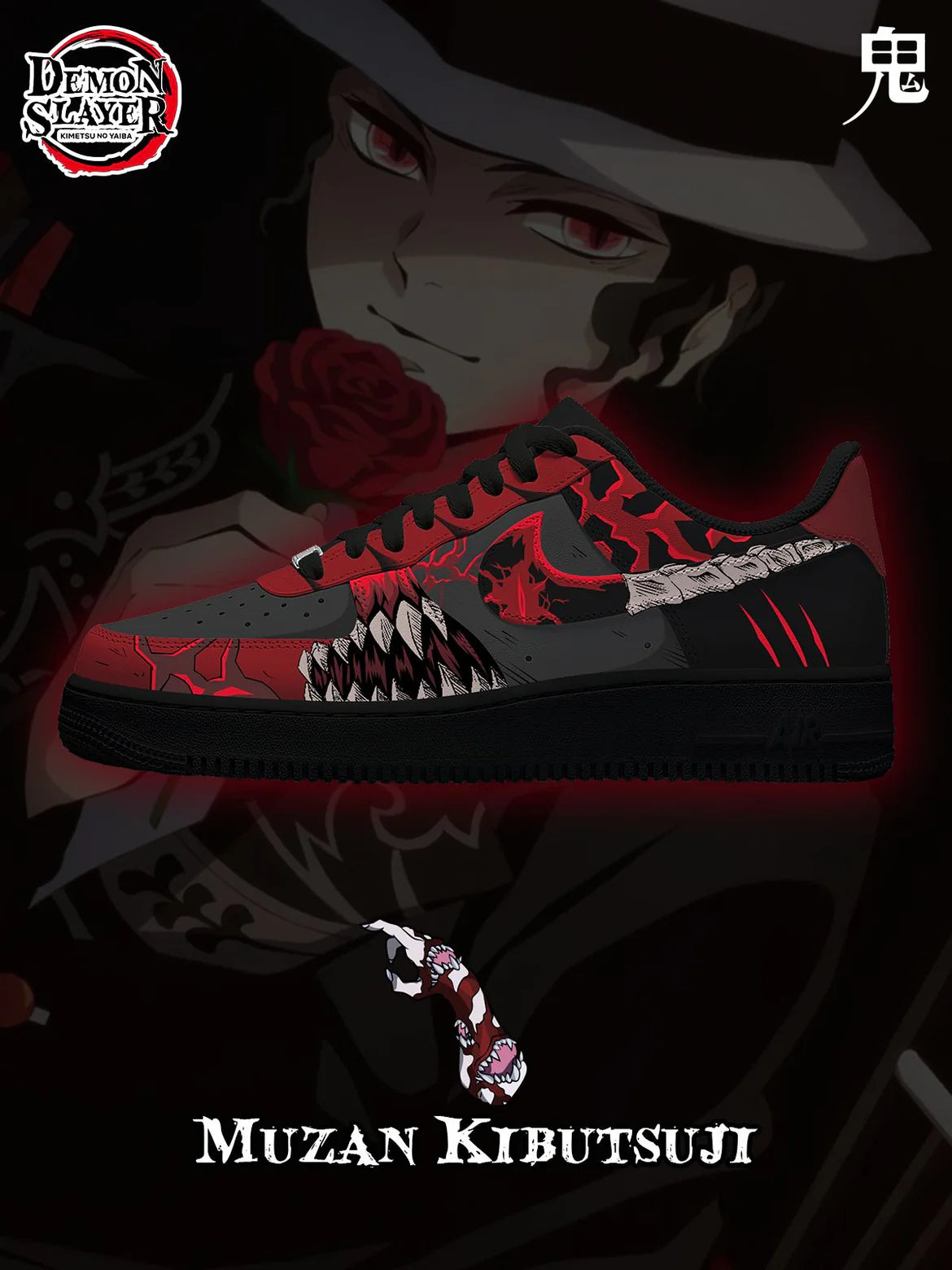 (In Stock)Demon Slayer Series-3 Air Force Low - Top Shoes