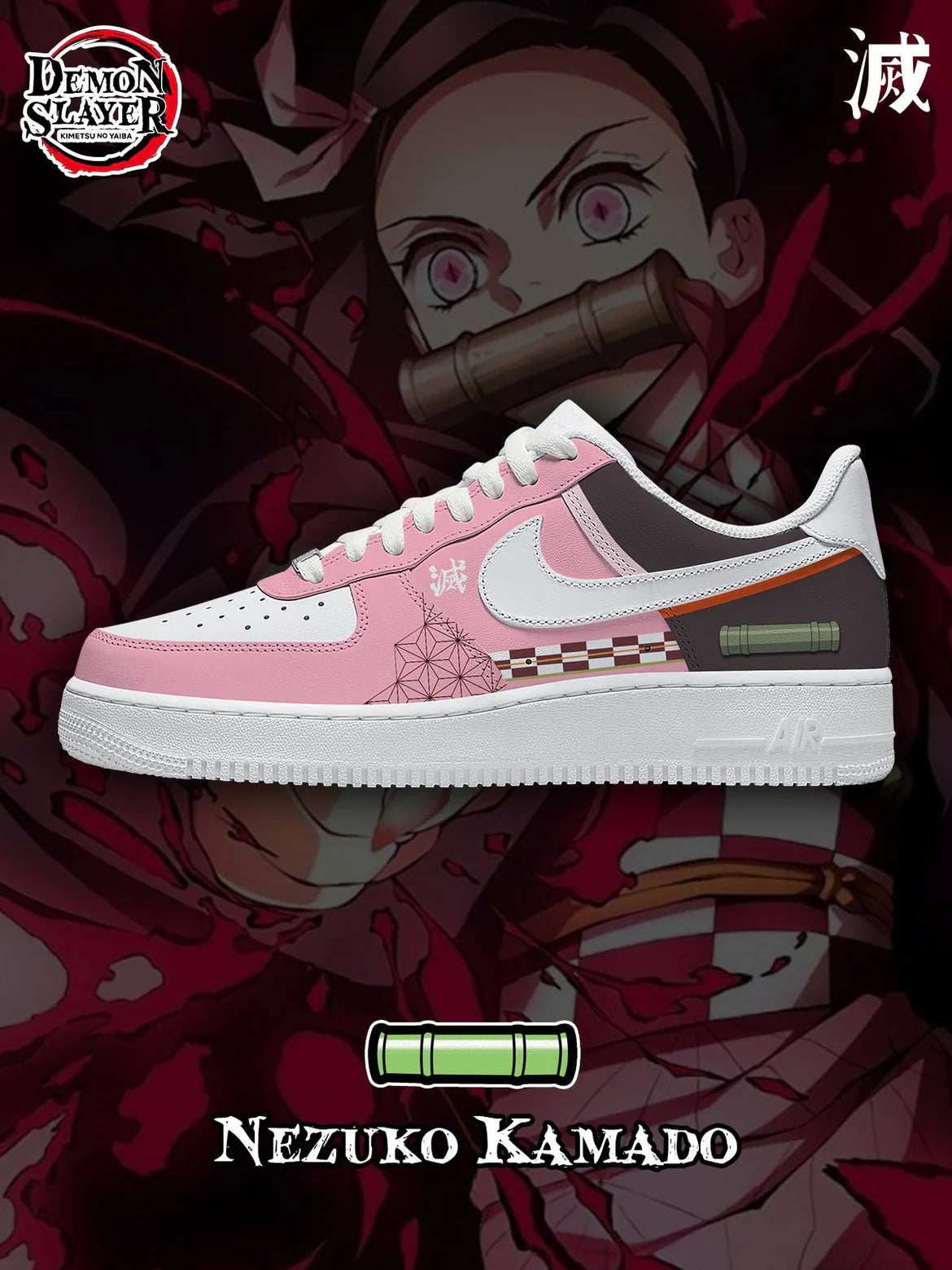(In Stock)Demon Slayer Series-4 Air Force Low - Top Shoes