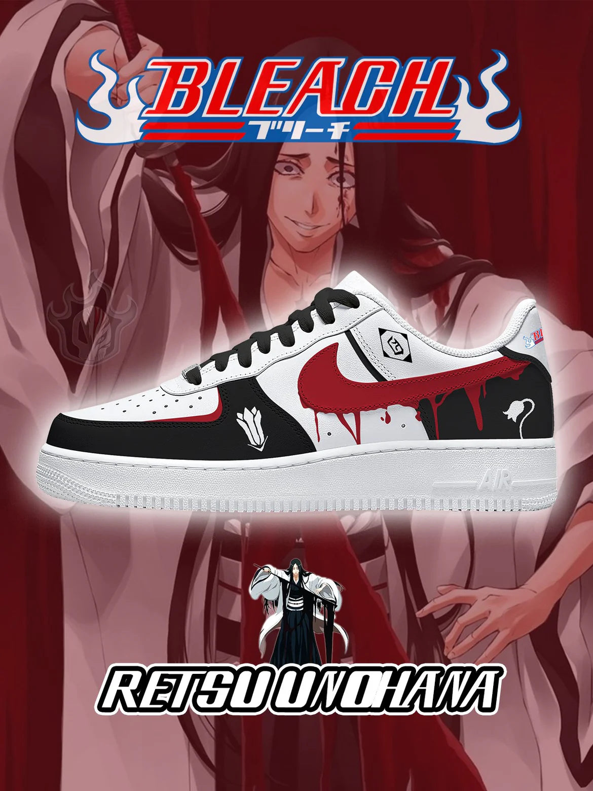 (In Stock)Bleach Series-5 Air Force Low - Top Shoes
