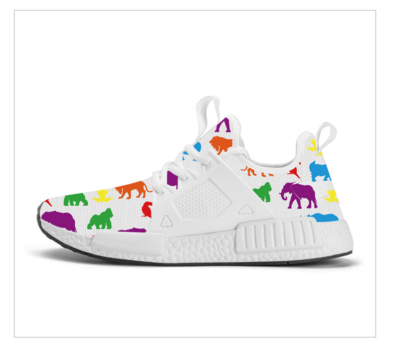 Sports shoes with animal patterns