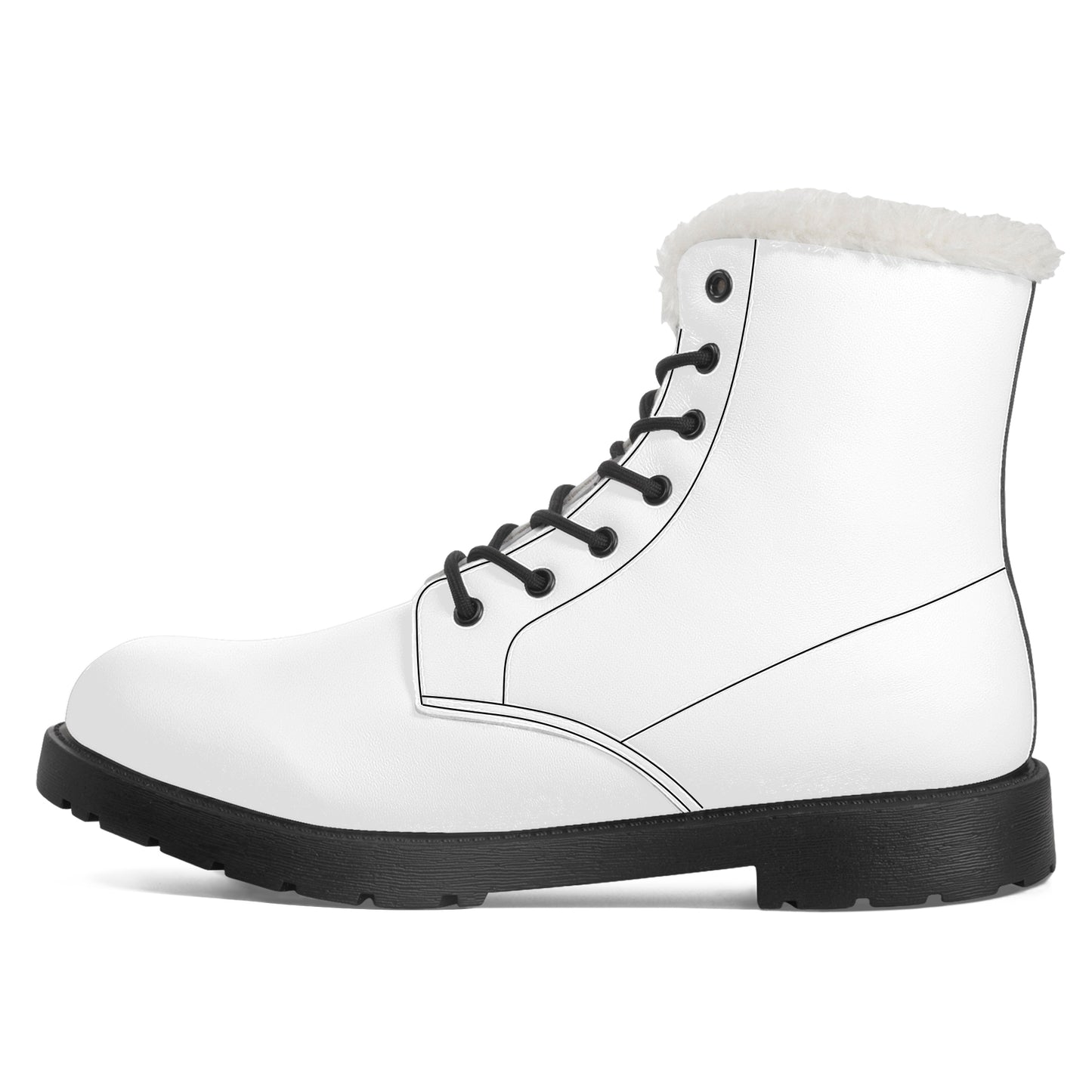 Custom Long Leather Boots with Fleece Lining – Design Your Own Customshoes