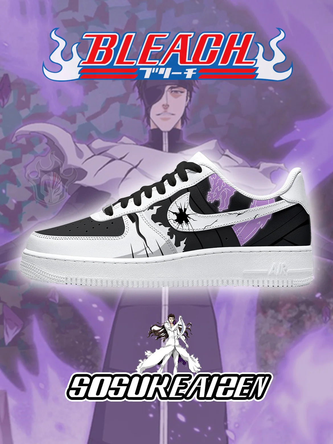 (In Stock)Bleach Series-7 Air Force Low - Top Shoes