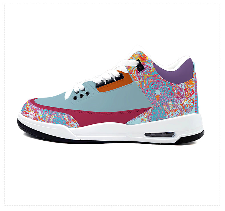 Air-cushioned shoes with animal patterns
