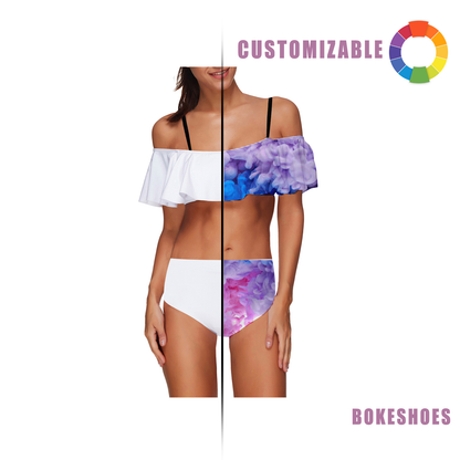 Design Your Own Quick-dry off-the-shoulder Beach Swimsuit for Women