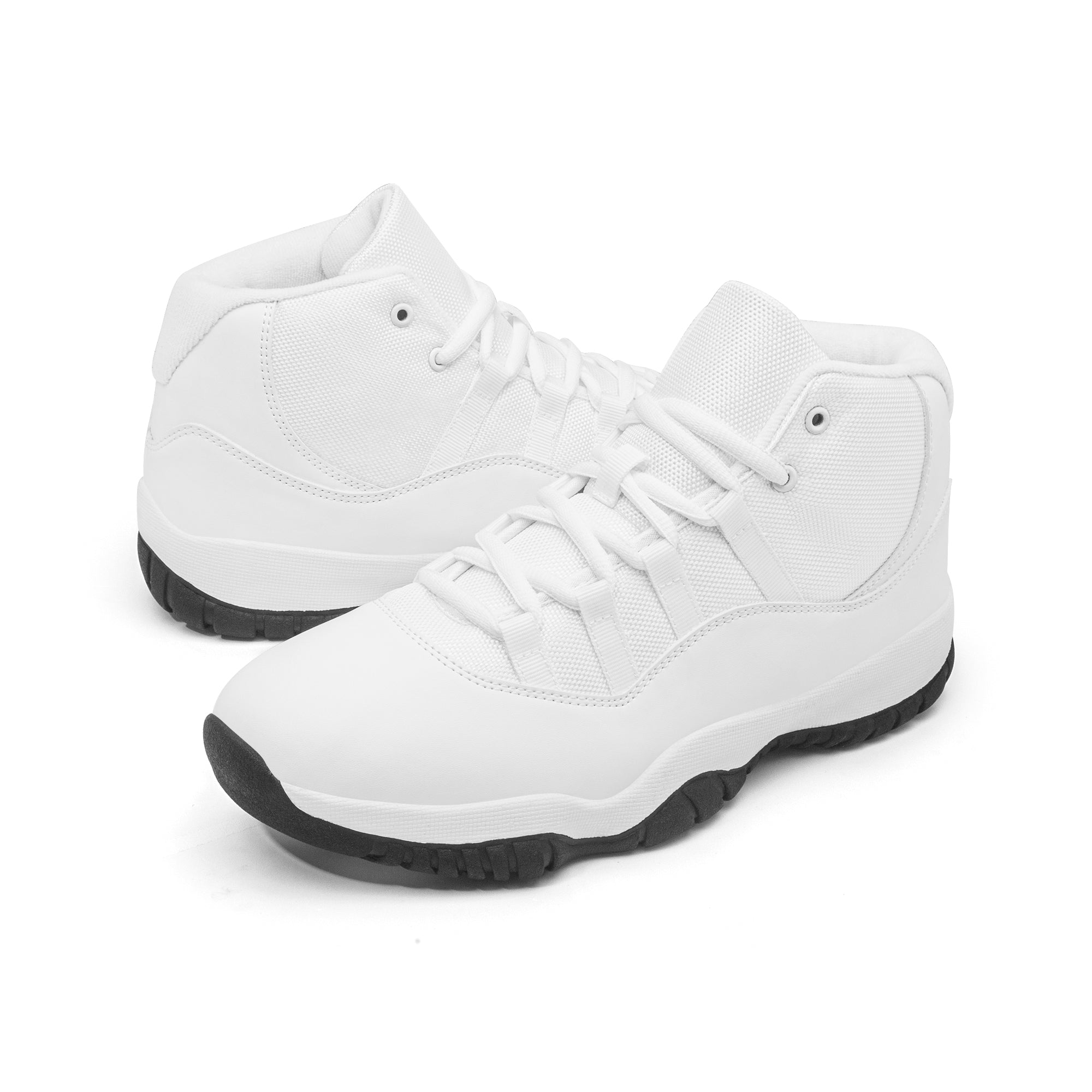 New High - Top Retro Basketball Shoes with 4 Webbing Straps