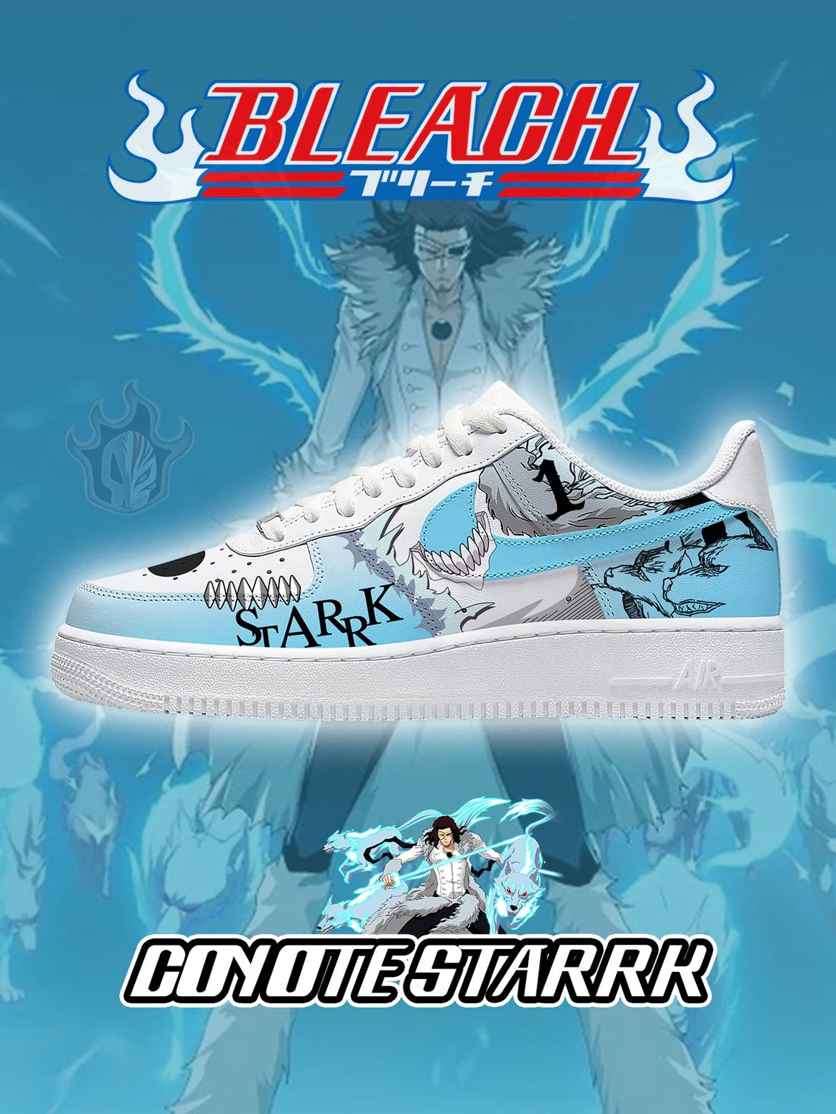 （In Stock）BLEACH Series-1 Air Force Low - Top Shoes