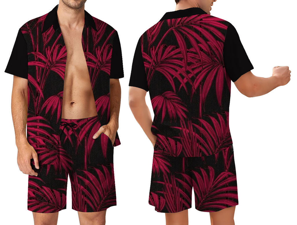 Design Your Own Men’s Breathable Comfort Short Sleeve Shirt Set