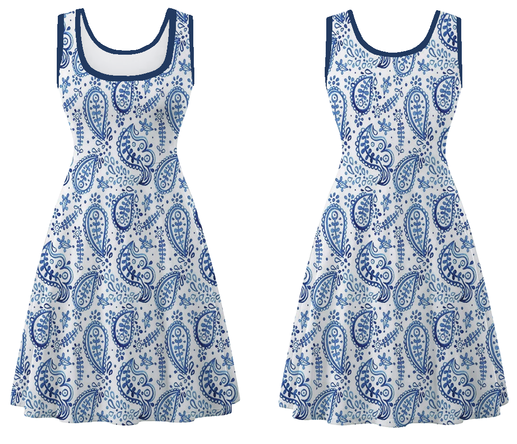 Customizable Sleeveless Dress for Women - Design your own clothes