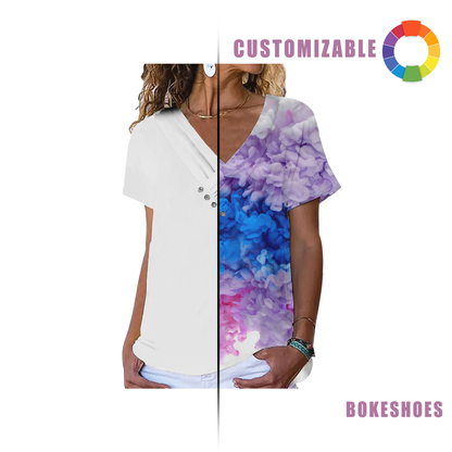 Design Your Own Simple and Slimming Short - sleeved T - shirts for Women