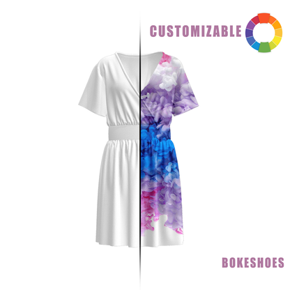 Design Your Own V-neck body-contouring waist-cinching dress