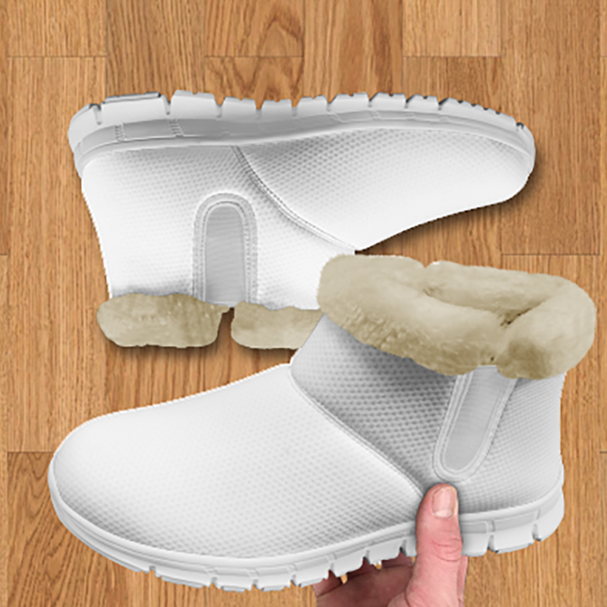 Slip - On Fleece - Lined Snow Boots