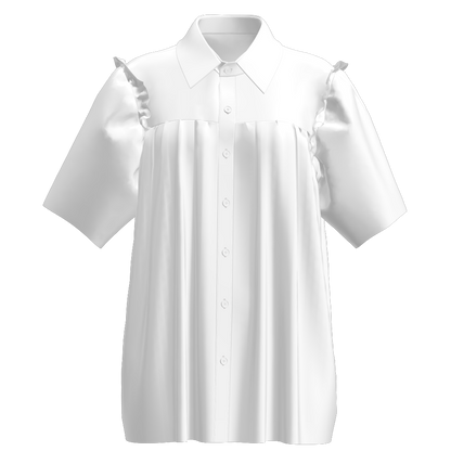 Design Your Own Women’s Ruffled Sleeve Collared Shirt