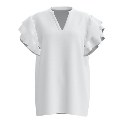 Design Your Own Women’s Ruffled Sleeve V-Neck Top
