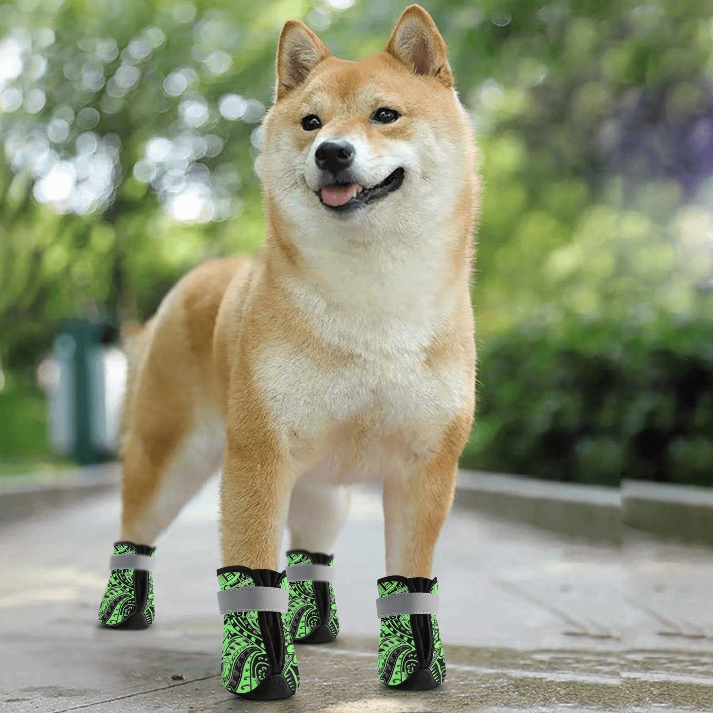Dog Shoes: Polyester + Reflective PU + Velcro & Short Plush & Microfiber