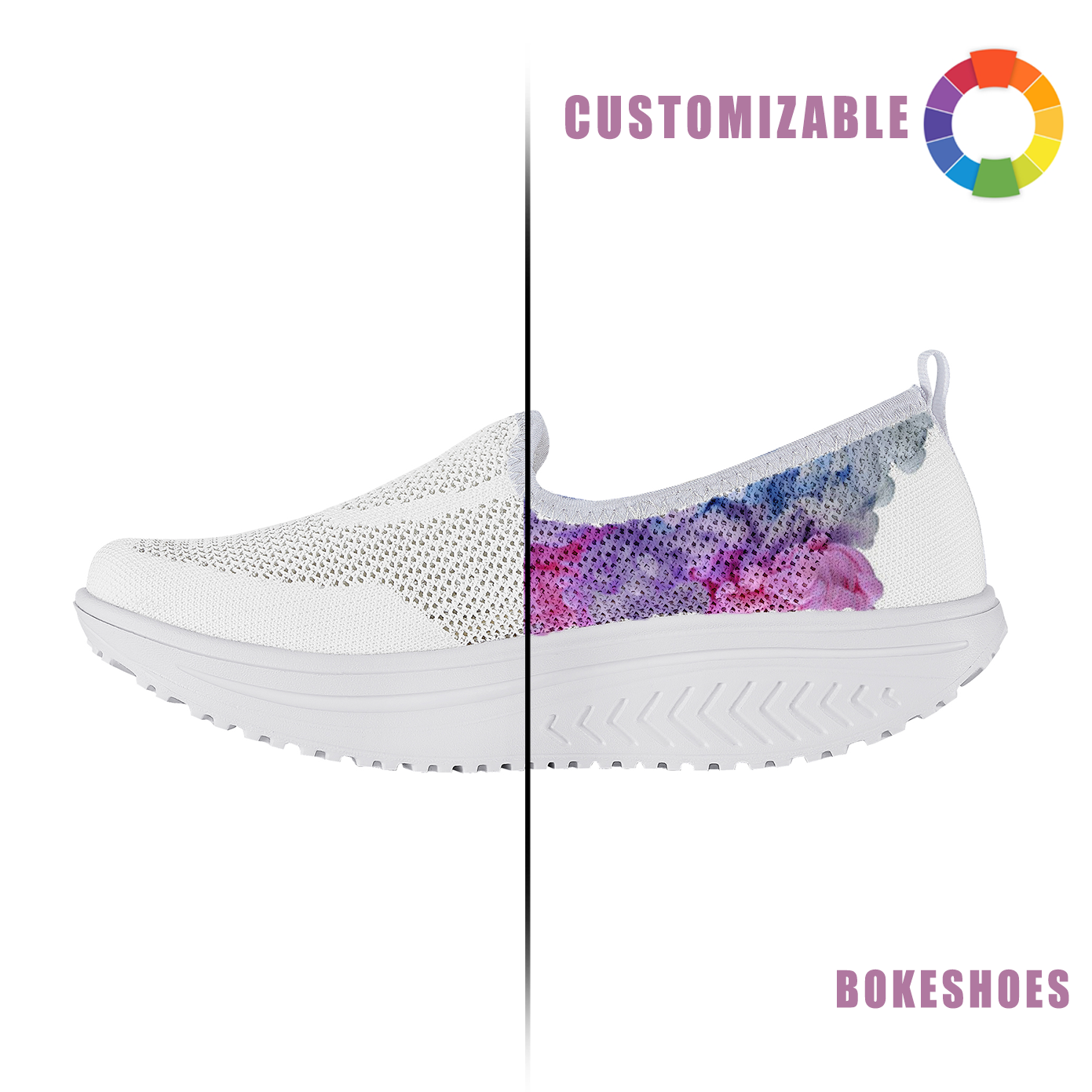 Customizable Mesh Platform Sneakers | MD - Sole Shoes for Trendy Comfort