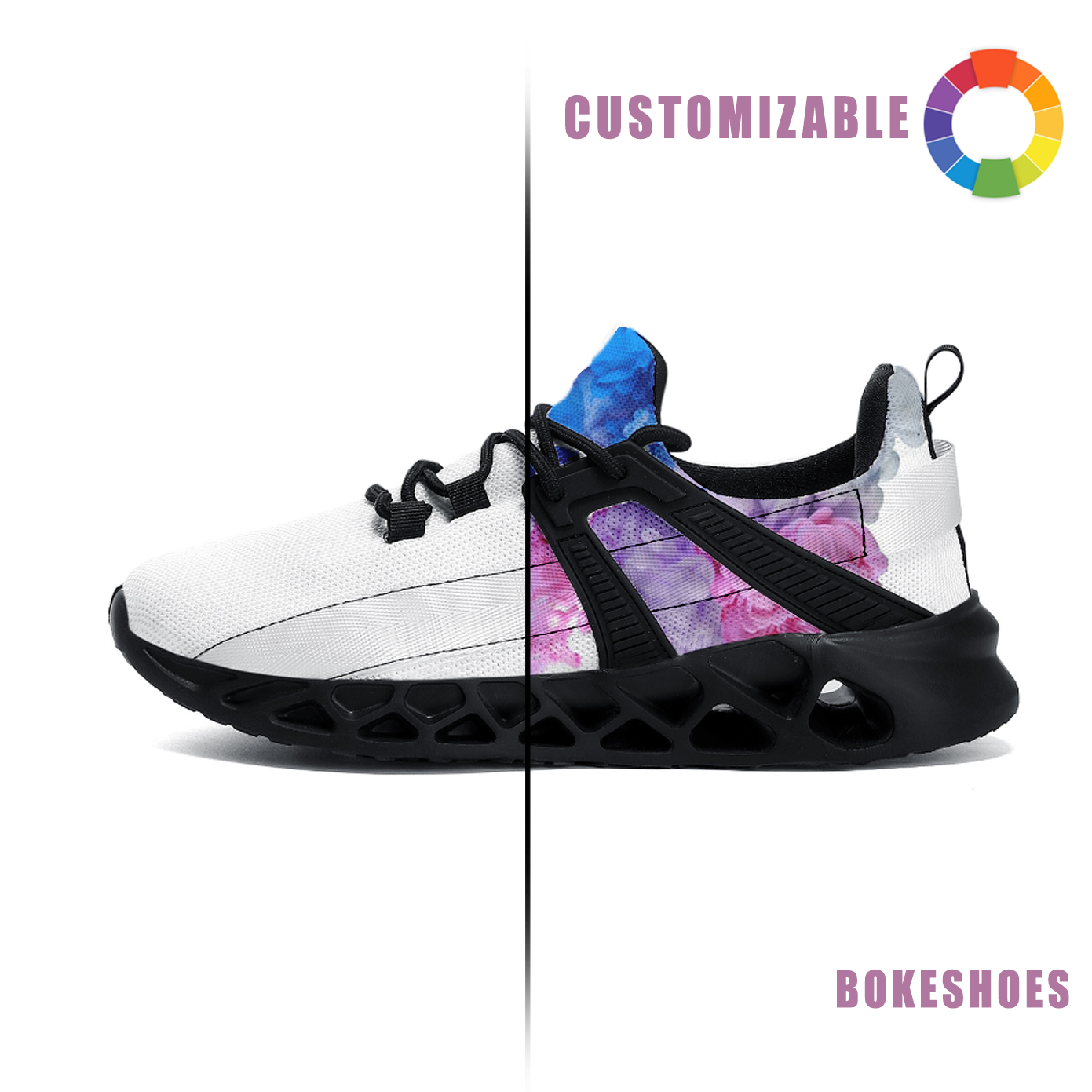 Customizable Flyknit Sneakers | MD - Sole Shoes for Sporty Style