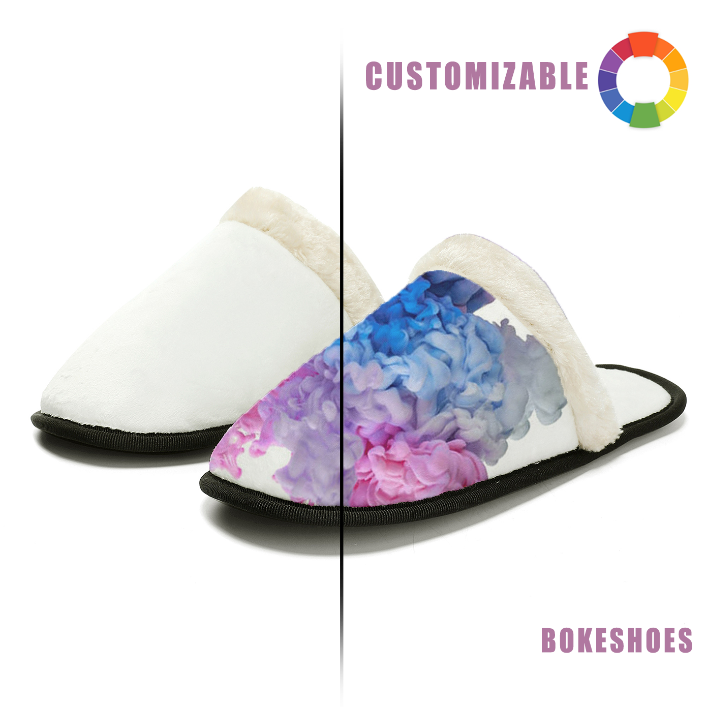 Customizable Plush Slippers | Cozy Home Essentials for Personalized Comfort