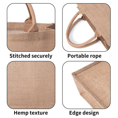 Boho - Print Jute Tote Bag