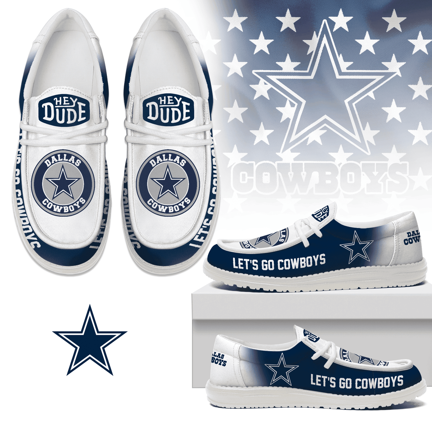 Dallas Cowboys | NFL Theme Light Casual Shoes (AZ97)