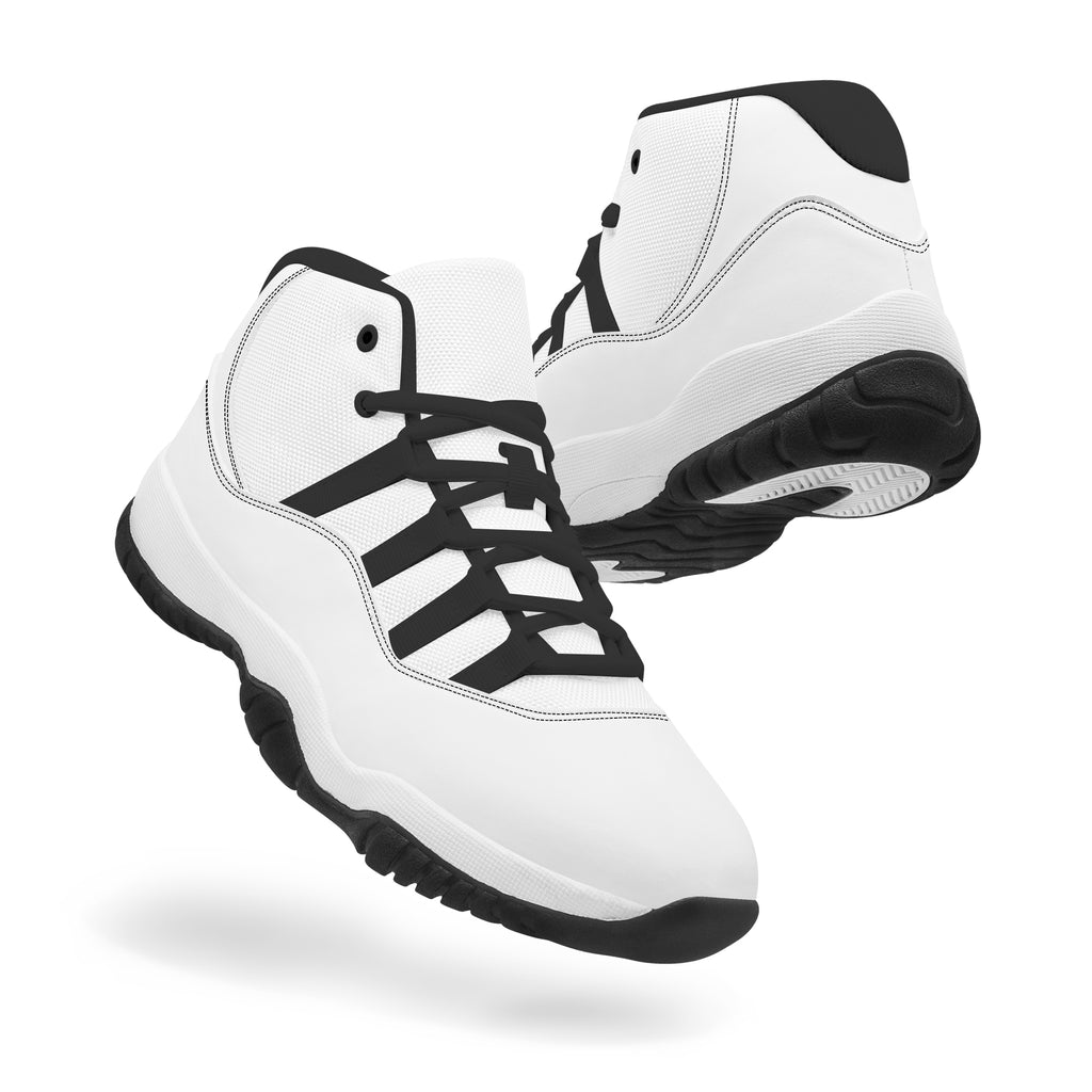 New High - Top Retro Basketball Shoes with 4 Webbing Straps