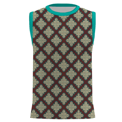 A vest with a monogram pattern