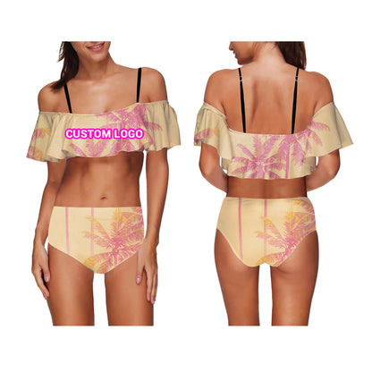 Design Your Own Quick-dry off-the-shoulder Beach Swimsuit for Women