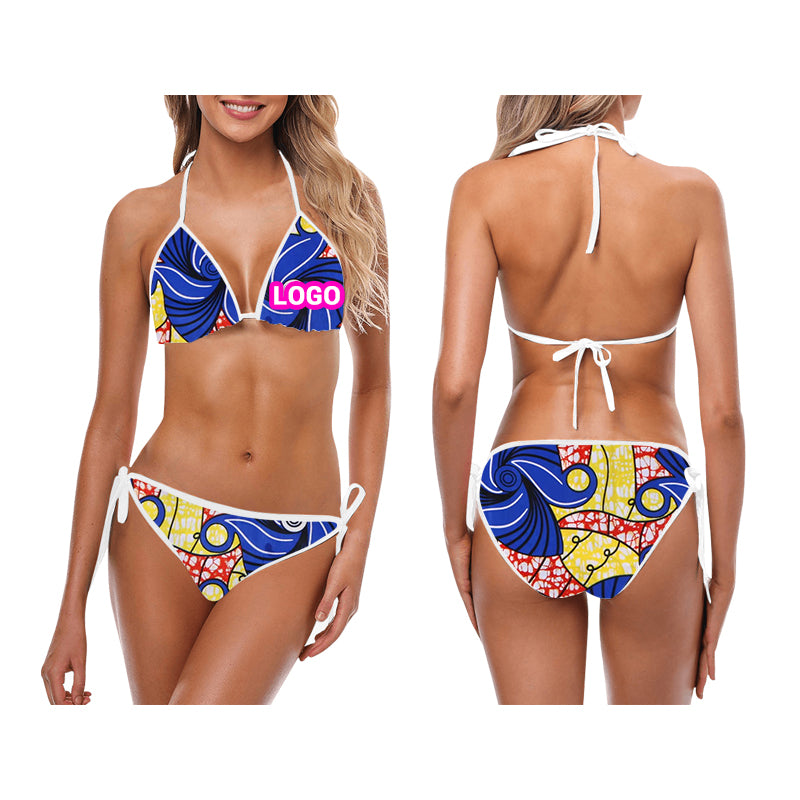 The blue bikini swimsuit