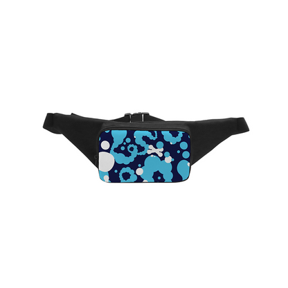A fanny pack on which patterns can be printed. 