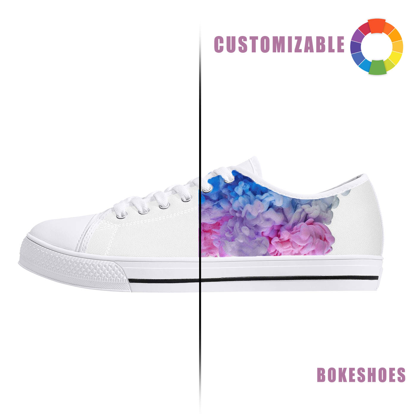 Custom Canvas Shoes – Design Your Own Low Top Lace Up Casual Sneakers