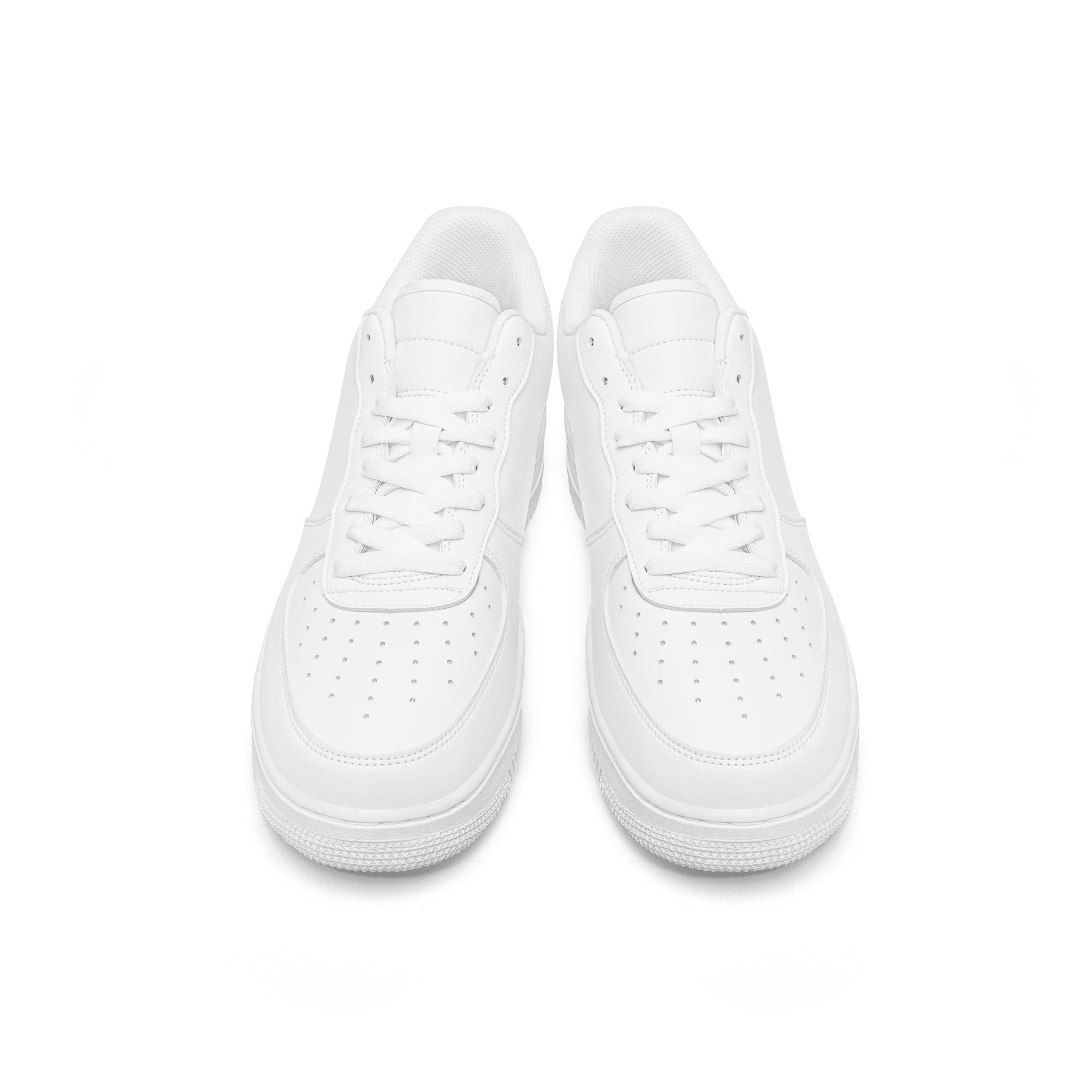 Customizable White PU Sneakers | RB - Sole Casual Shoes for Your Unique Style