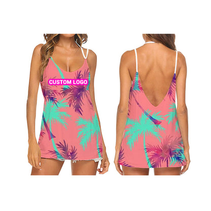 Design Your Own Women’s Summer Spaghetti Strap Tank Dress