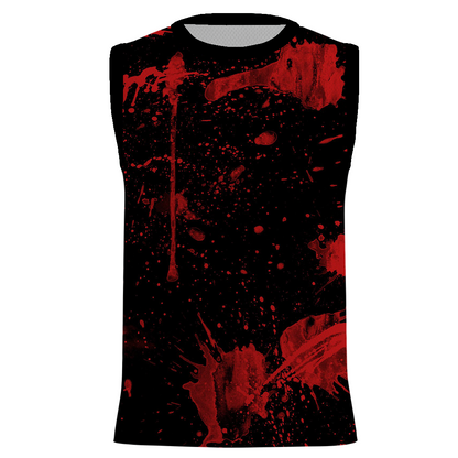 The red and black vest