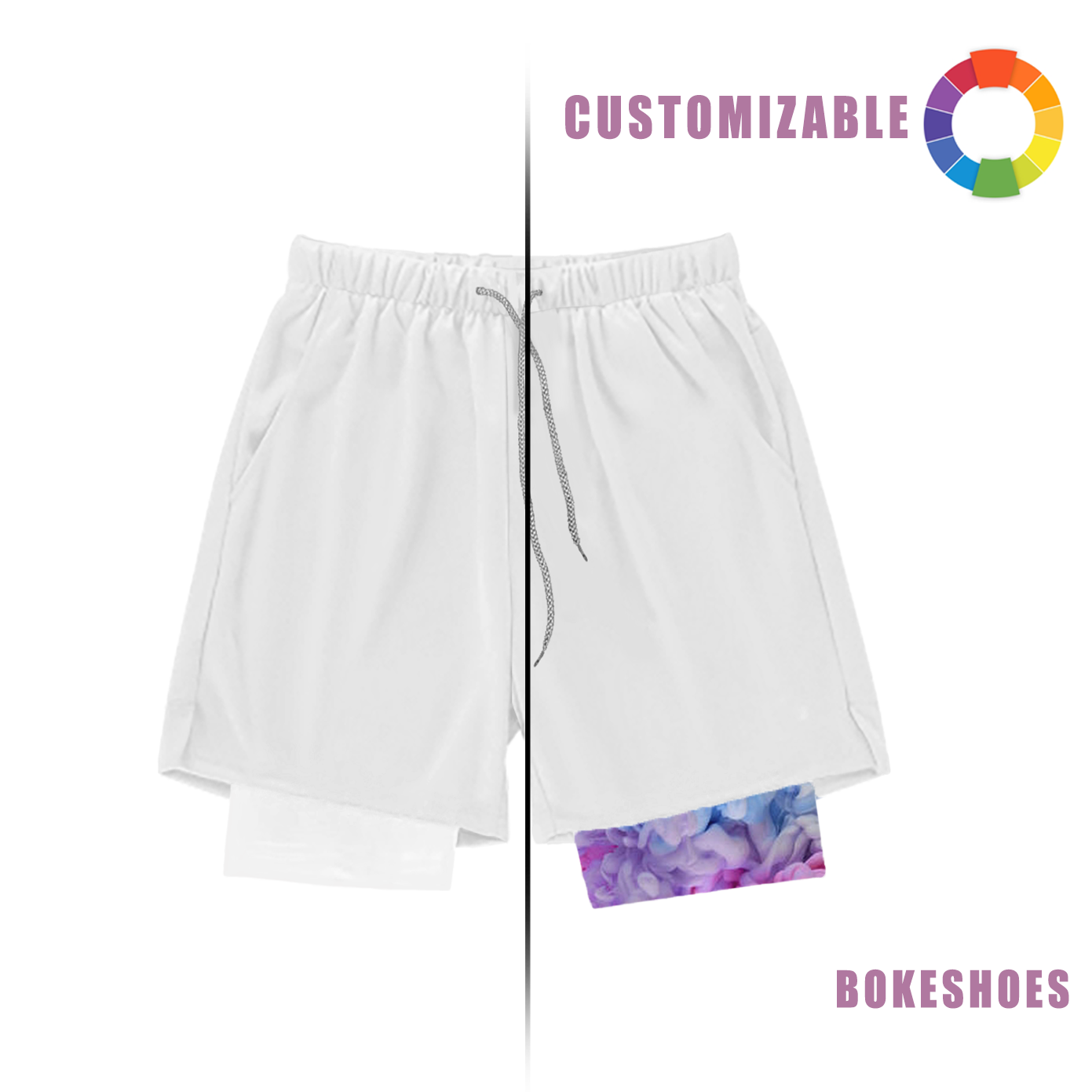 Design Your Own Double - layer athletic shorts