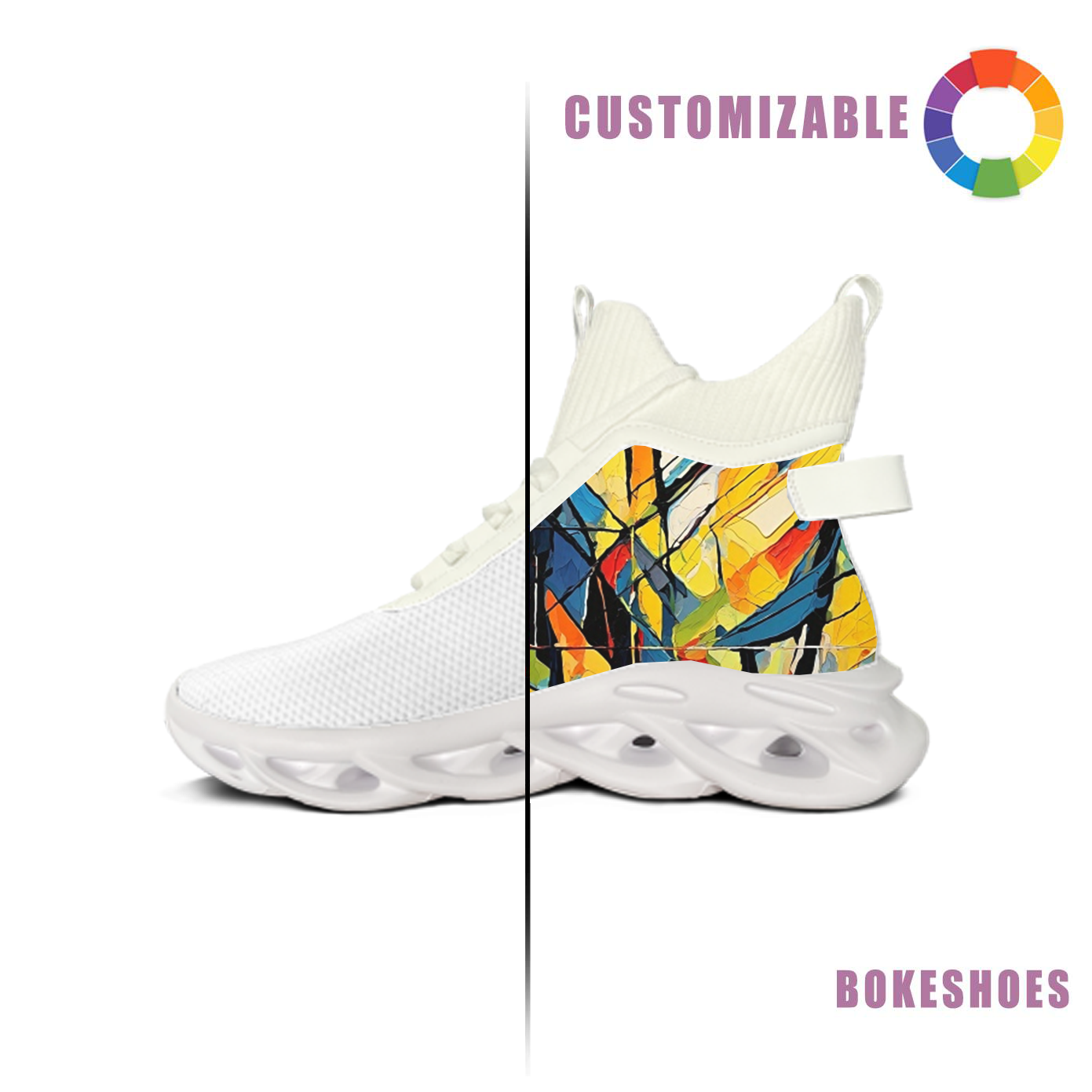 High - Top Elastic Running Shoes