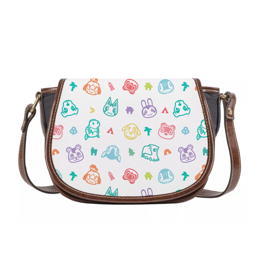 Genuine Leather Crossbody Purses for Women Vintage Leather Satchel Messenger Bag Brown Saddle Leather Handbag